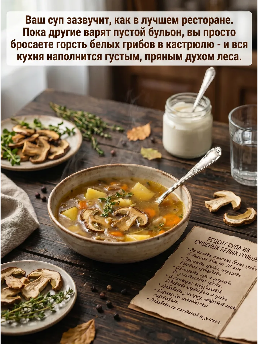 Белые грибы сушеные 100г